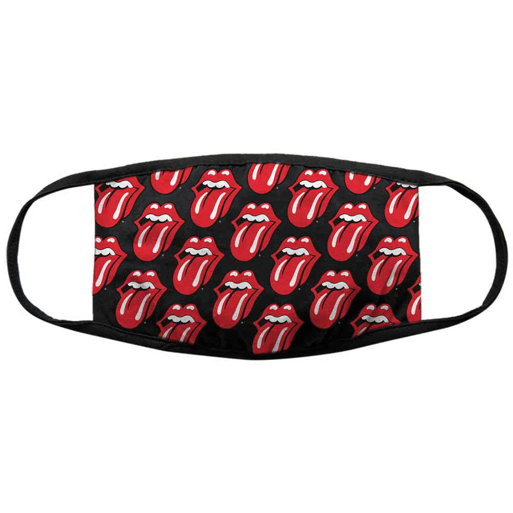 The Rolling Stones - Tongue Repeat Maske - Schwarz